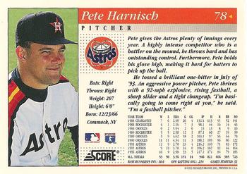 1994 Score #78 Pete Harnisch Back