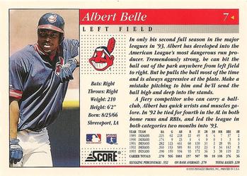 1994 Score #7 Albert Belle Back