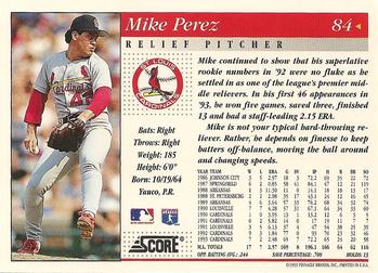 1994 Score #84 Mike Perez Back