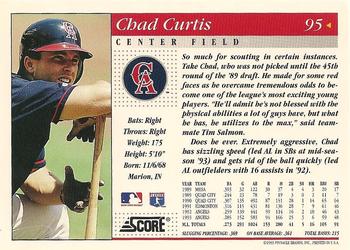 1994 Score #95 Chad Curtis Back