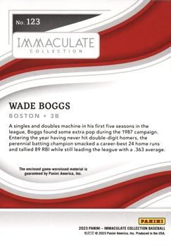 2023 Panini Immaculate Collection - Green #123 Wade Boggs Back