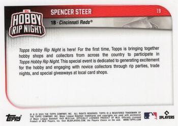 2023 Topps Hobby Rip Night #19 Spencer Steer Back