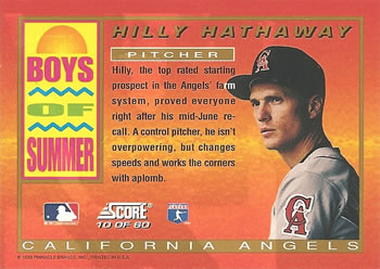 1994 Score - Boys of Summer #10 Hilly Hathaway Back