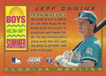1994 Score - Boys of Summer #1 Jeff Conine Back