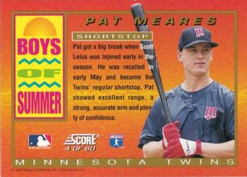 1994 Score - Boys of Summer #4 Pat Meares Back