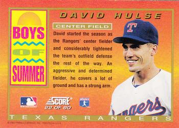 1994 Score - Boys of Summer #22 David Hulse Back