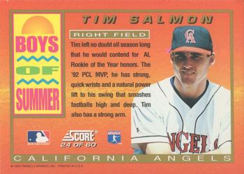 1994 Score - Boys of Summer #24 Tim Salmon Back