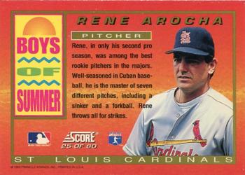 1994 Score - Boys of Summer #25 Rene Arocha Back