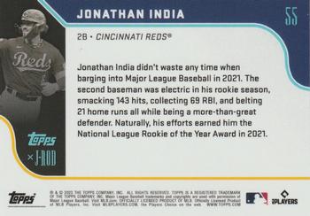2023 Topps x J-Rod The Show Out Collection #55 Jonathan India Back