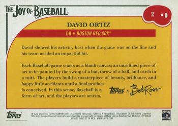 2023 Topps x Bob Ross: The Joy of Baseball - Paint Splatter Canvas #2 David Ortiz Back