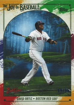 2023 Topps x Bob Ross: The Joy of Baseball - Paint Splatter Canvas #2 David Ortiz Front