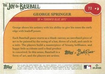 2023 Topps x Bob Ross: The Joy of Baseball - Paint Splatter Canvas #72 George Springer Back