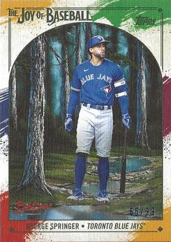2023 Topps x Bob Ross: The Joy of Baseball - Paint Splatter Canvas #72 George Springer Front