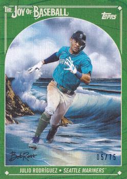 2023 Topps x Bob Ross: The Joy of Baseball - Sap Green Canvas #43 Julio Rodríguez Front