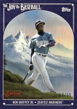 2023 Topps x Bob Ross: The Joy of Baseball - Prussian Blue Canvas #40 Ken Griffey Jr. Front