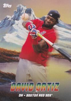 2023 Topps x Bob Ross: The Joy of Baseball - Peaks of Power #PK-5 David Ortiz Front