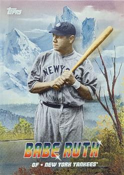 2023 Topps x Bob Ross: The Joy of Baseball - Peaks of Power #PK-8 Babe Ruth Front