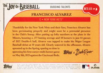 2023 Topps x Bob Ross: The Joy of Baseball - Budding Talents Indian Yellow Canvas #BT-15 Francisco Alvarez Back