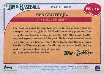 2023 Topps x Bob Ross: The Joy of Baseball - Peaks of Power Titanium White Canvas #PK-4 Ken Griffey Jr. Back