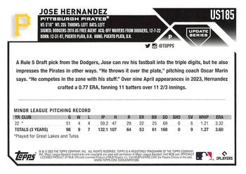 2023 Topps Update - Jack O'Lantern #US185 Jose Hernandez Back
