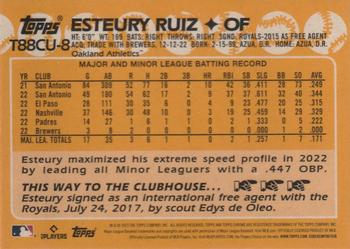 2023 Topps Update - 1988 Topps Baseball 35th Anniversary Chrome Silver Pack #T88CU-8 Esteury Ruiz Back