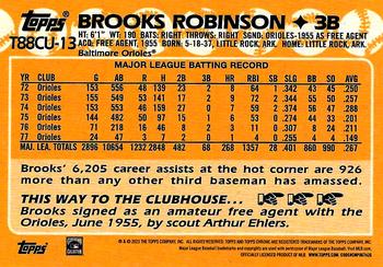 2023 Topps Update - 1988 Topps Baseball 35th Anniversary Chrome Silver Pack #T88CU-13 Brooks Robinson Back