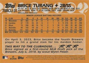 2023 Topps Update - 1988 Topps Baseball 35th Anniversary Chrome Silver Pack #T88CU-31 Brice Turang Back