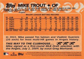 2023 Topps Update - 1988 Topps Baseball 35th Anniversary Chrome Silver Pack #T88CU-33 Mike Trout Back