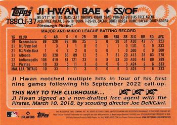 2023 Topps Update - 1988 Topps Baseball 35th Anniversary Chrome Silver Pack #T88CU-37 JI Hwan Bae Back