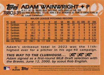 2023 Topps Update - 1988 Topps Baseball 35th Anniversary Chrome Silver Pack #T88CU-39 Adam Wainwright Back