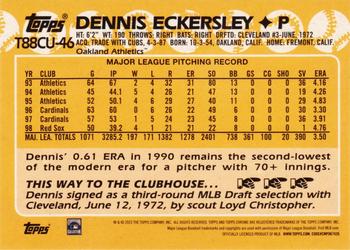 2023 Topps Update - 1988 Topps Baseball 35th Anniversary Chrome Silver Pack #T88CU-46 Dennis Eckersley Back