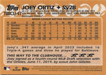 2023 Topps Update - 1988 Topps Baseball 35th Anniversary Chrome Silver Pack #T88CU-47 Joey Ortiz Back