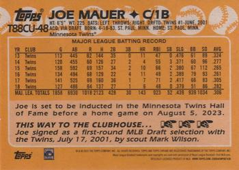 2023 Topps Update - 1988 Topps Baseball 35th Anniversary Chrome Silver Pack #T88CU-48 Joe Mauer Back