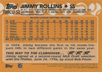 2023 Topps Update - 1988 Topps Baseball 35th Anniversary Chrome Silver Pack #T88CU-52 Jimmy Rollins Back