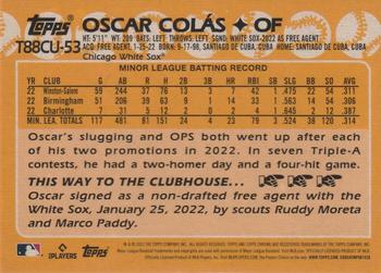 2023 Topps Update - 1988 Topps Baseball 35th Anniversary Chrome Silver Pack #T88CU-53 Oscar Colás Back