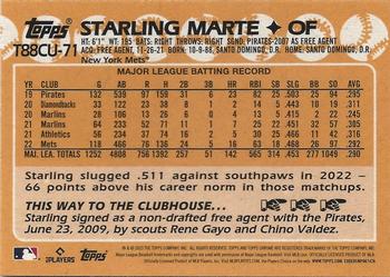 2023 Topps Update - 1988 Topps Baseball 35th Anniversary Chrome Silver Pack #T88CU-71 Starling Marte Back