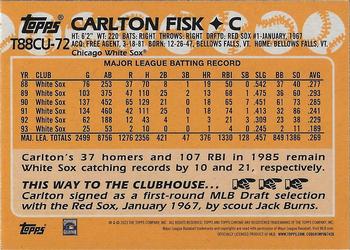 2023 Topps Update - 1988 Topps Baseball 35th Anniversary Chrome Silver Pack #T88CU-72 Carlton Fisk Back