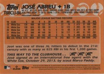 2023 Topps Update - 1988 Topps Baseball 35th Anniversary Chrome Silver Pack #T88CU-86 José Abreu Back