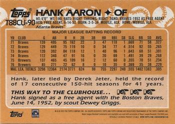 2023 Topps Update - 1988 Topps Baseball 35th Anniversary Chrome Silver Pack #T88CU-90 Hank Aaron Back