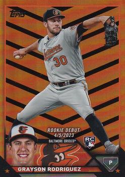 2023 Topps Update - Orange and Black Foil #US35 Grayson Rodriguez Front