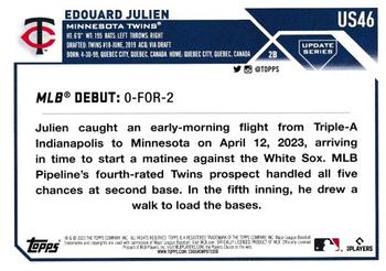 2023 Topps Update - Orange and Black Foil #US46 Edouard Julien Back