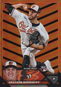 2023 Topps Update - Orange and Black Foil #US50 Grayson Rodriguez Front