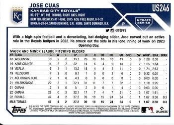2023 Topps Update - Orange and Black Foil #US246 Jose Cuas Back