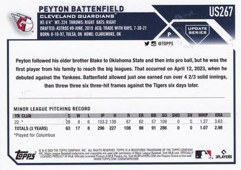 2023 Topps Update - Orange and Black Foil #US267 Peyton Battenfield Back