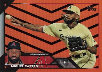 2023 Topps Update - Orange and Black Foil #US284 Miguel Castro Front