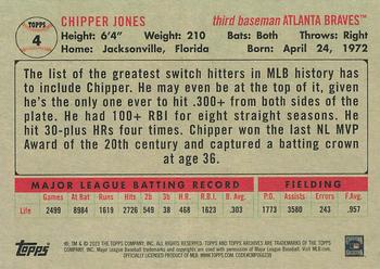 2023 Topps Archives #4 Chipper Jones Back
