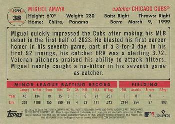 2023 Topps Archives #38 Miguel Amaya Back