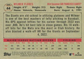 2023 Topps Archives #44 Wilmer Flores Back