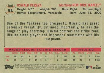 2023 Topps Archives #51 Oswald Peraza Back
