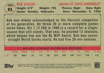 2023 Topps Archives #81 Bob Gibson Back